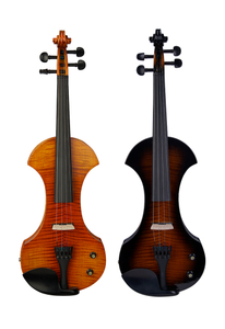 Elektrische Violine 4/4, volle Größe, Linde mit Brasilholzbogen (VE502)