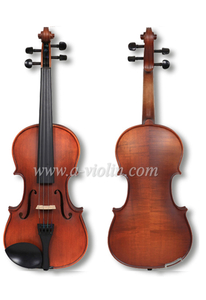 Geigengeige aus geflammtem Ahorn mit Koffer, Mittelklasse-Geigenausstattung (VM110H)