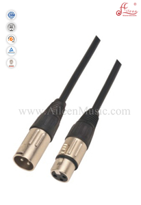 6 mm schwarzes Spiral-XLR-zu-XLR-Mikrofonkabel (AL-M014)