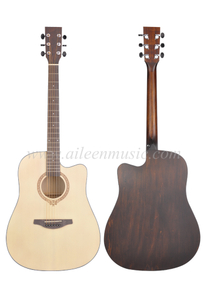 41 Zoll D-förmige Akustikgitarre mit schwarzer ABS-Bindung (AFM-H10)