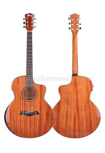 40-Zoll-Cutaway-Akustikgitarre aus massivem Mahagoni mit glänzender massiver Decke (AFMAA7C-J)