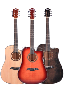 Neue hochwertige Akustikgitarre mit glänzender massiver Decke (AFM17C-D)
