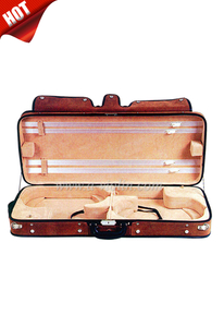Gute Qualität Sperrholzschale Doppel Violine Hartschalenkoffer (CSV207)