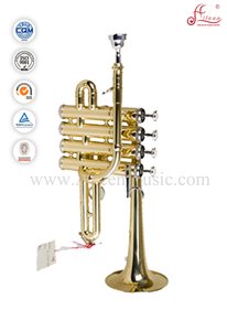 Goden lackierte Bb-Taste Piccolotrompete/Taschentrompete/Minitrompete (PCT811G)