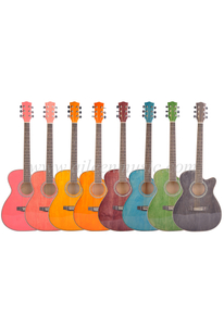 Akustische Gitarre in Originalgröße, handgerieben, runder und Cutaway-Korpus (AF-GH00L)
