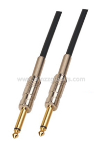 6 mm schwarzes PVC-Spiralkabel für Instrumentengitarre (AL-G007)