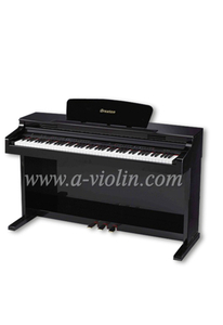 Schwarz glänzend lackiertes, aufrechtes Digitalpiano mit 88 Tasten (DP890A)