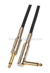 6 mm schwarzes PVC-Spiralgitarrenkabel für Instrumente (AL-G008)