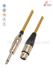 Flexibles 6-mm-PVC- und Tweed-Spiralmikrofonkabel (AL-M037)