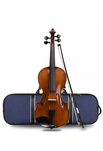 Hochwertige Violine aus geflammtem Ahorn 4/4 Violino mit antikem Lack (AVL320HAO-BV51)