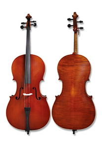 Professionelles Cello in 1/4-Größe, handgefertigter Boden aus geflammtem Ahorn (CH550Z)