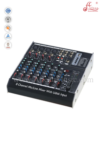 8-Kanal-Mixer, 3-Band-EQ, DSP, professionelles Mischpult (AMS-C802FX)